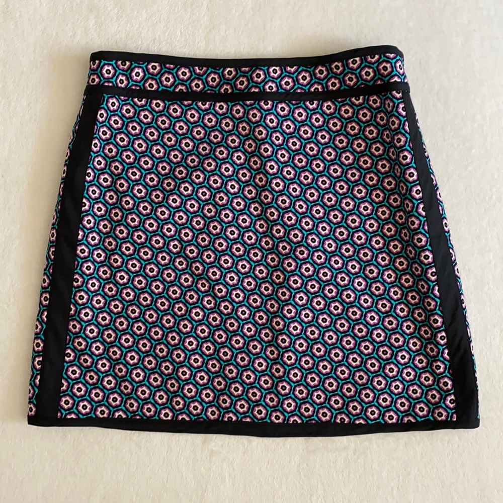 Nanette Lepore | Bohemian Geometric Print Stretch Cotton A-Line Mini Skirt 8